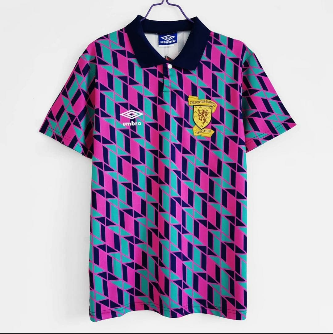 Scotland Blue/Pink 1990 Leisure Shirt – Premier Retros