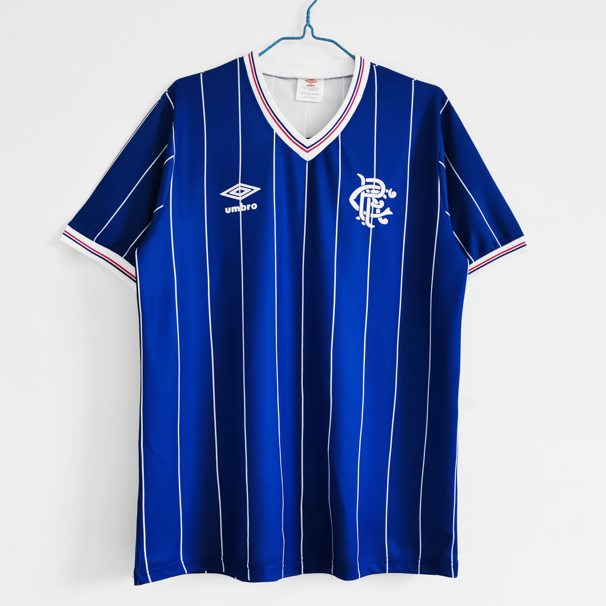 Wearing the Rangers Champions Home Shirt again! – Gordon