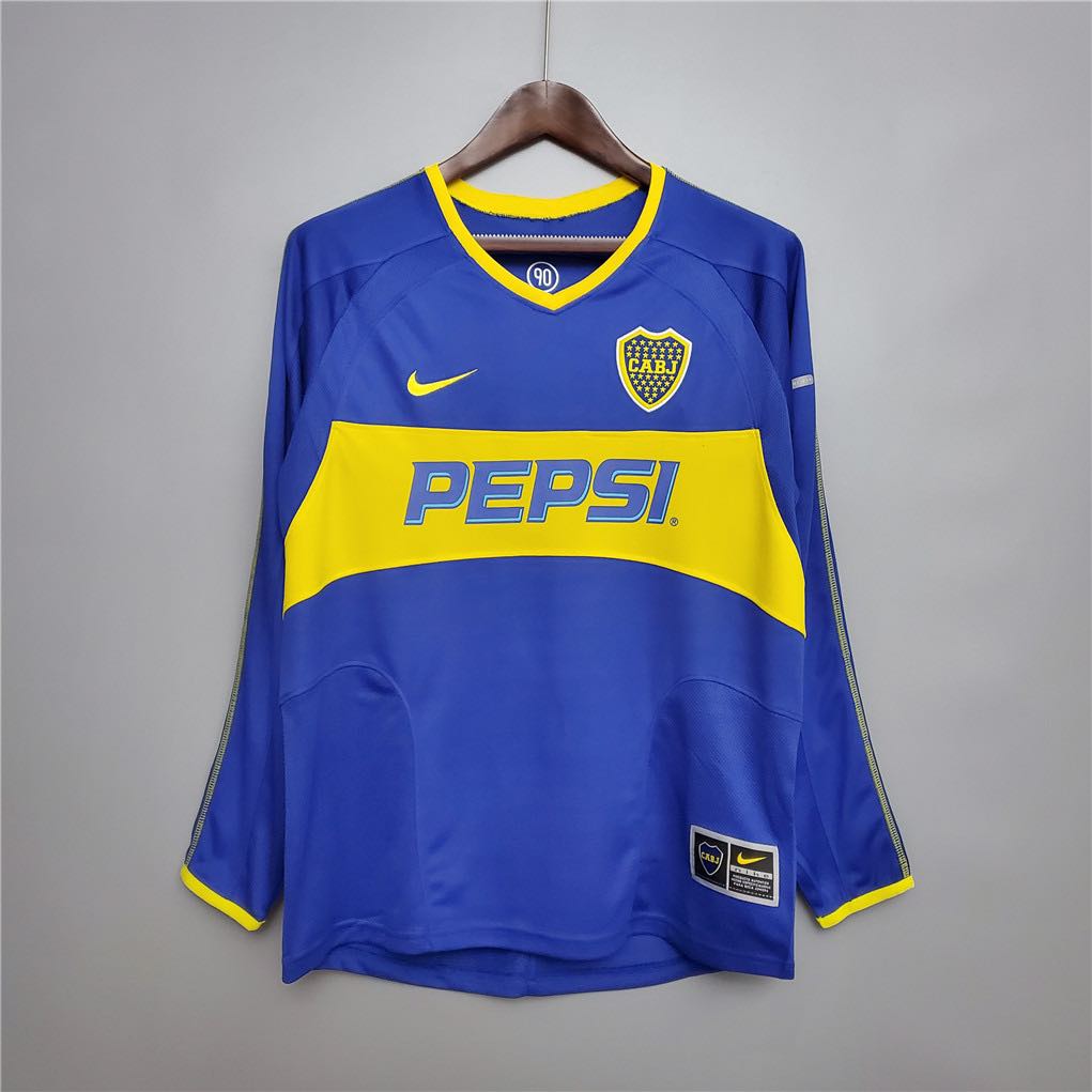 Boca Juniors 2003/04 Home Shirt Long Sleeve – Premier Retros