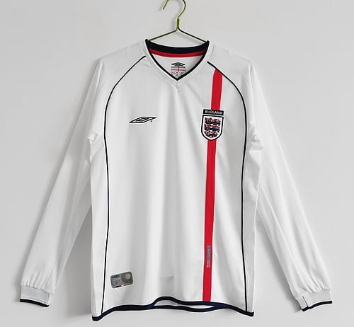 England 2002 Home Shirt Long Sleeve – Premier Retros