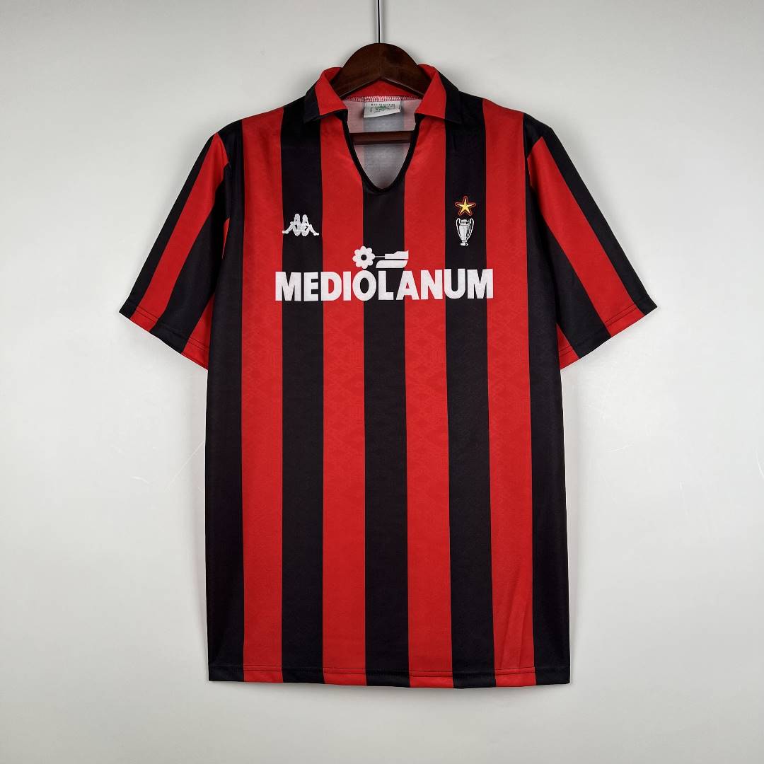AC Milan 1989 90 Home Shirt Premier Retros AC Milan 1989 90 Home Shirt Premier Retros