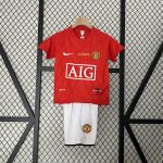 Manchester United 2008 Champions League Final Kids Kit