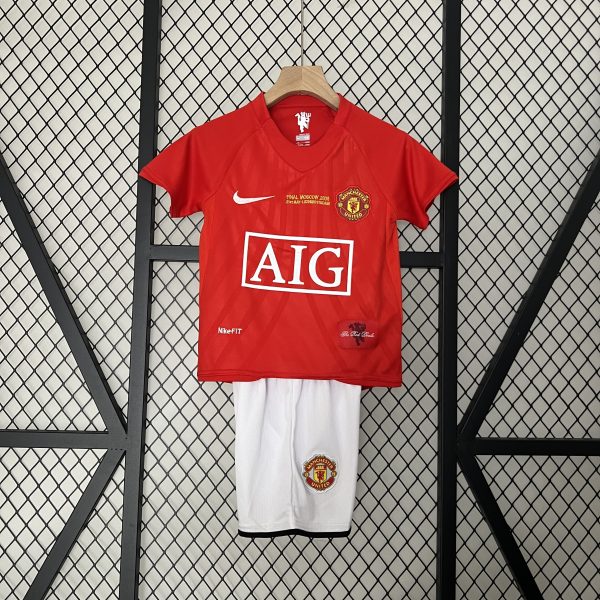 Manchester United 2008 Champions League Final Kids Kit
