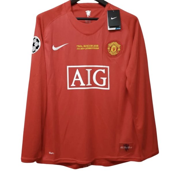 Manchester United 2008 Champions League Final Shirt Long Sleeved