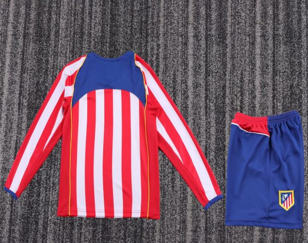 Atletico Madrid 2003-04 Kids Spider-Man Home Kit Long Sleeved - Image 4